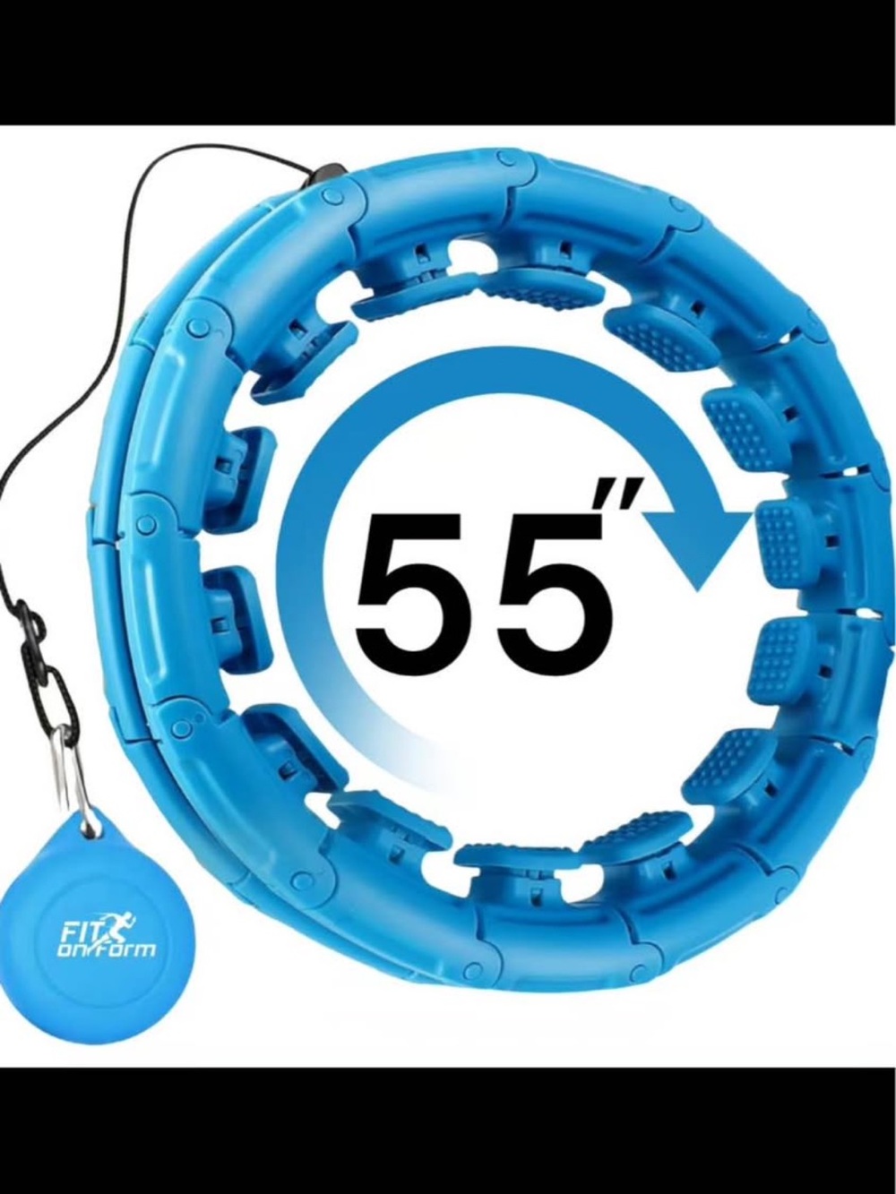 FITnFORM Smart Fitness Hula Hoop - Bright Blue (55")